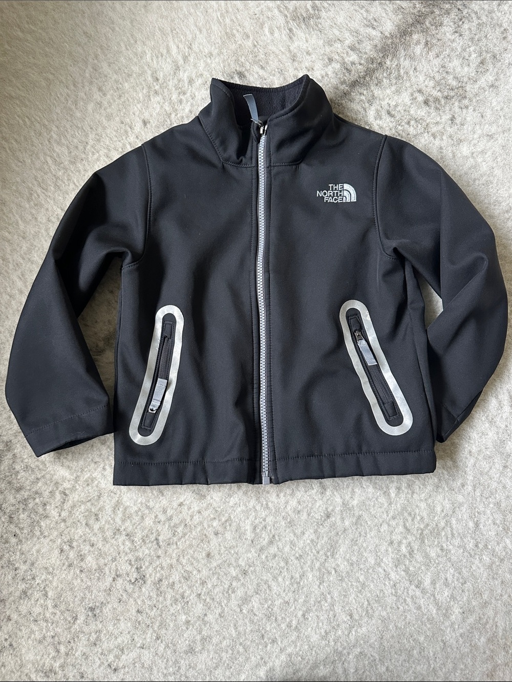 The North Face Apex Bionic Black Jacket with Reflective Trim